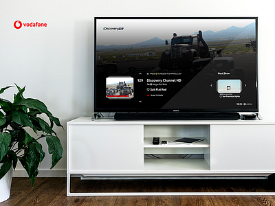 Vodafone TV Menu Channel v2 4k arrow channel config menu option selection television tv vodafone
