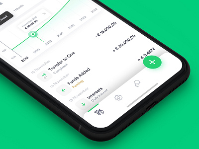 Fintech App — Main Account view