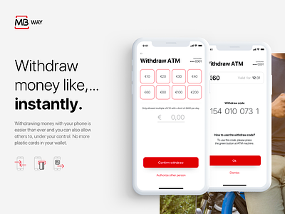Withdraw screen of MBway App - Revamped concept app app branding branding concept fintech ios options payments timer ui ui ux withdraw