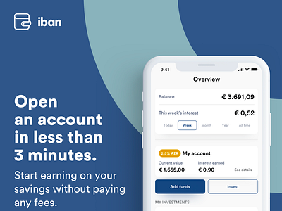 Iban Wallet - Product launch app banking branding design fintech investment product ui ux
