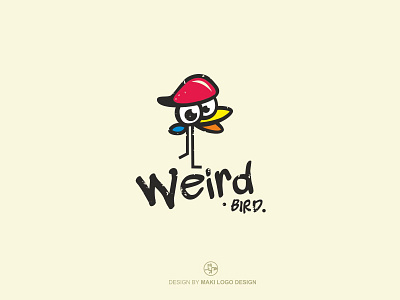 Weird Bird Logo animal app bird bird photography cool creative cute design flight freedom funny graffiti hiphop logo love mascot music street art urban wings