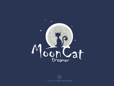 Cat Logo animal art cat cat lover cute darkness graphic design illustration insomnia kitten kitty logo logo designer logotype love moon pet stars veterinary