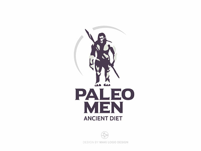 Paleo Man Logo ancient bodybuilding design diet food healthy food homo sapiens human hunter logo logodesign love man men muscule natural paleo strong body strong man yety