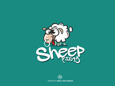 Crazy Sheep Logo agriculture animal art cow cute farm goat graphic design heart lamb logo logotype love mascot nature schaf sheep wool