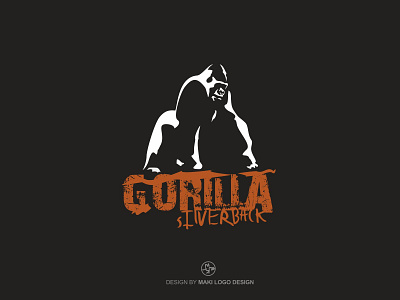 Gorilla Silverback Logo africa animal ape art beauty big apes giant gorilas gorilla heart logo logo design logodesigner love monkey muscule nature silverback strong wildlife