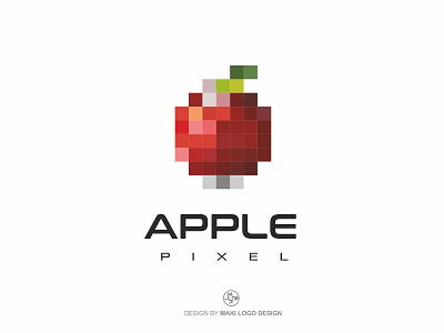 Pixel Apple Logo apple apple fruit apple logo apple pie art beauty digital fruit future heart logo love nature photography pixel pixel apple science software technology tree