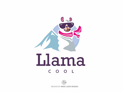 Llama Cool Logo alpaca alpaca cute alpaca love alpaca world animal art beauty cartoon creative cute design heart illustration llama cool llamas lliama logo love nature smart