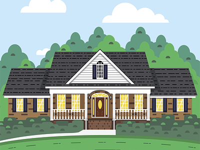 Formative Years flat home house illustration illustrator industrial minimal vector welcome home