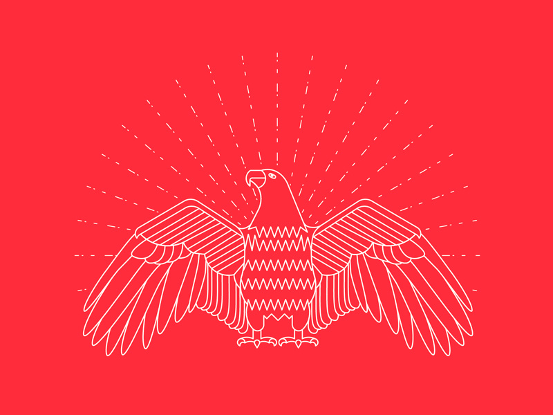 Celebrate Independence line art eagle illustrator illustration 4th of july independence day independence