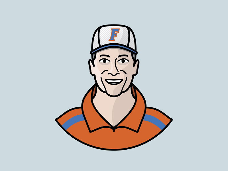 Father Figure man person people character sports shadows dad father florida flat portrait illustration
