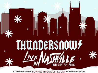 Thundersnow! Live in Nashville illustration nashville snow snowing tennessee thundersnow winterstorm