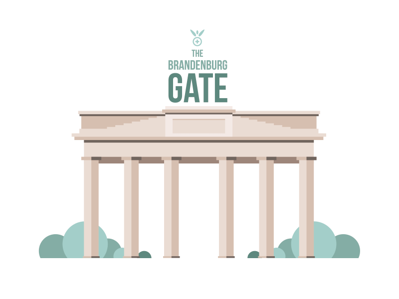 The Brandenburg Gate (Making of) animated animation berlin brandenburg gate illustration