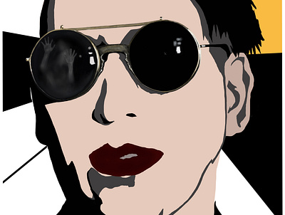 Marilyn Manson Illustration design digital art digital illustration drawing illustration ipadpro portrait portrait illustration
