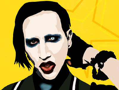 Marilyn Manson portrait illustration design digital art digital illustration drawing illustration ipadpro portrait portrait illustration