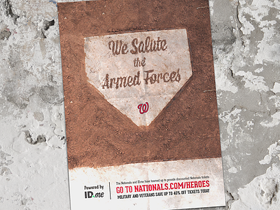 Nats Poster art direction baseball found type nationals poster military typography