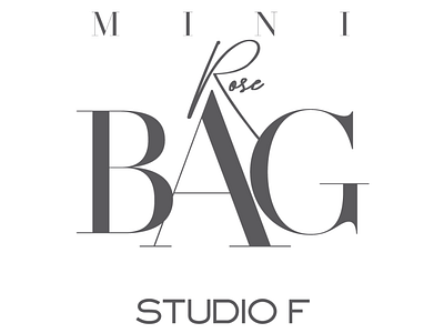 KV MINI ROSE BAG STUDIO F branding design icon key visual logo tipografia typography vector