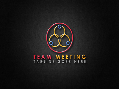 Teem Meeting Logo branding clean design flat graphic design illustrator logo logos logotype vector