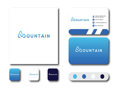 Mountain Logo branding clean design flat graphic design illustrator logo logos logotype vector