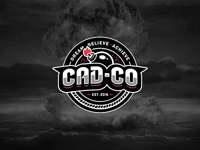 CAD.CO Logo design adobe badge bomb emblem explode graphicdesign illustrator logo logodesign