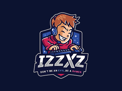 IZZXZ Esport Logo Design adobe badge boy branding character design emblem esport esportlogo gaming graphic graphicdesign illustration illustrator logo logodesign man mascot vector