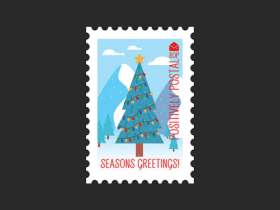 Christmas Postage Stamp #1 christmas design graphic design illustration art illustrator postage postage stamp vector vector art