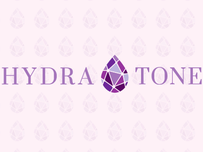 Hydra Tone Logo Design branding classic cosmetic feminine logo modern purple sleek water