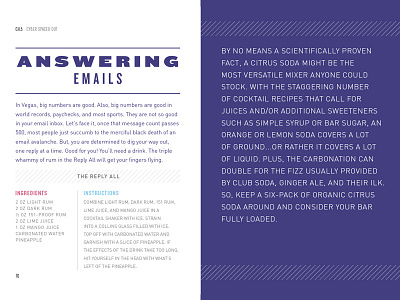 Cocktail Book Spread book design editorial design graphic design layout magazine typography