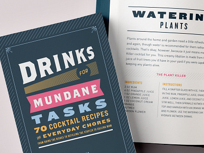 Drinks for Mundane Tasks Book Design book design editorial design graphic design layout magazine typography