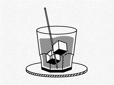 Frankly Speaking black cocktail collective frank ice illustration line art white