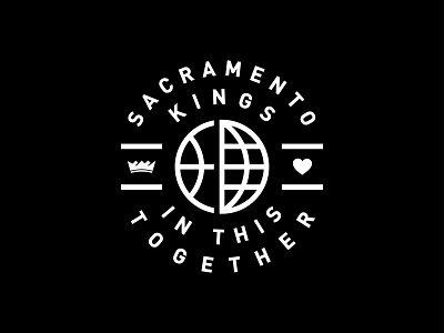 In This Together Logo basketball community corona crown globe heart pandemic together