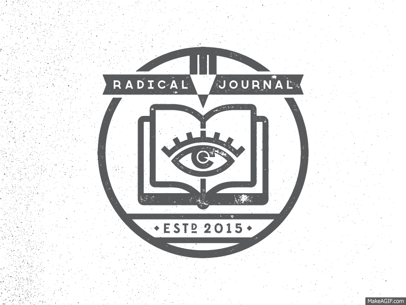 Radical Journals Branding branding eagle eye journal logo pencil radical stamp