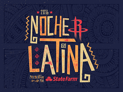 Houston Rockets Noche Latina 2016 basketball houston latina logo noche rockets