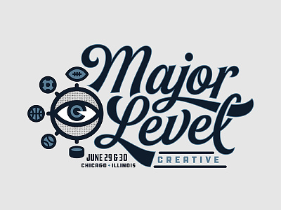 Major Level Creative - Rejected Logo baseball basketball chicago creative design eye football hockey level major soccer sports