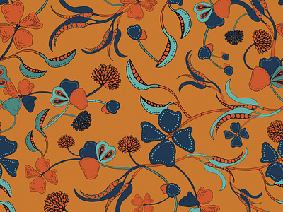 Hand drawn pattern, layered in Photoshop for a surface studio.