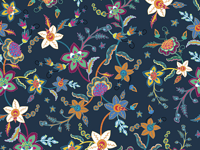 Hand drawn pattern, layered in Photoshop for a 2020 catalog.