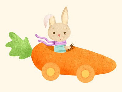 Easter bunny illustration bunny digital art digital panting illustration