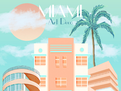 Miami art deco poster