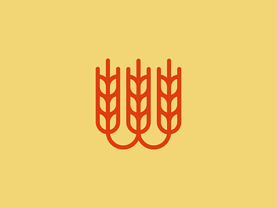 Wheat & W Letter Logo