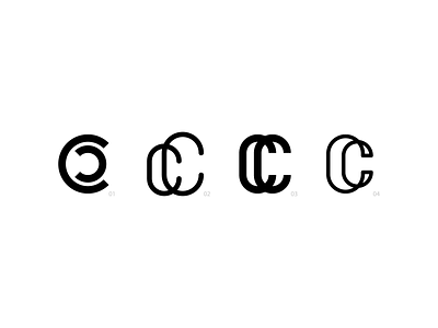CC Letters Logos brand branding c cc design flat identity letter letters logo monogram