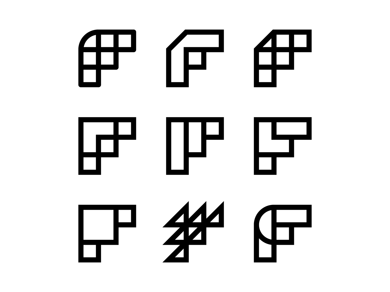 Letter F Logo Set by LogoMaker.click on Dribbble