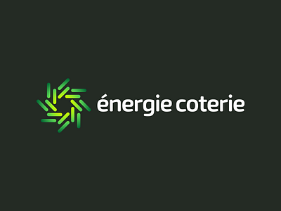 Énergie Coterie / Energy Logo brand branding design energy flat fuel green identity logo oil petroleum sun symbol