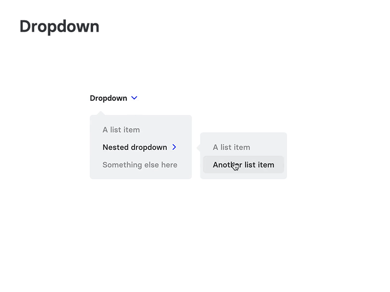 UI Dropdown animation blue button component components css dropdown dropdown menu flat hover html ripple ripples ui