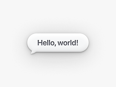 Just tinkering around bubble ios message simple skeumorphism