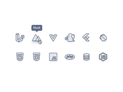 Stack Icons app clean custom flat icons iconset ui ui icons vector web