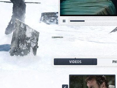 The Grey blue drag film movie player the grey ui video website white