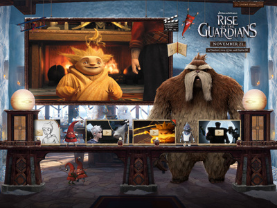 Rise of the Guardians: YouTube Experience belt blue brown easter bunny elf elves flash frozen emotion ice ignition interactive jack frost matte painting paper player rise of the guardians sandman santa snow snowball takeover tooth ferry toys video wood yeti youtube