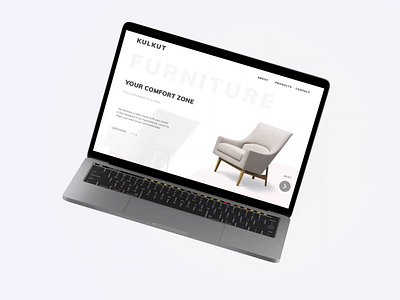 Furniture Company Website after effects animated animation chair couch flat design furniture sofa website