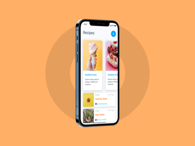 iOS Recipes App apple app card card design card layout cards ios ios app ios design recipe recipe app ux design