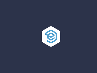 Logo: E - Cube - Hexagon - Fold