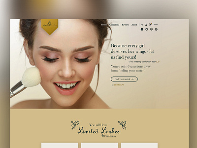Limited Lashes beautiful design home landing page ui ux web